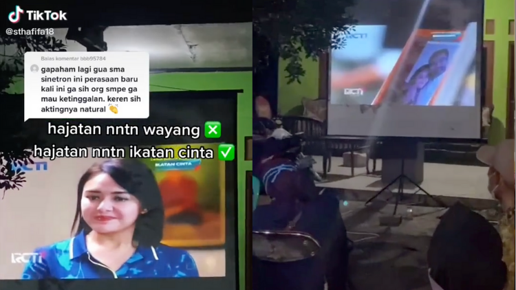 Viral Video Orang Hajatan Malah Nobar Sinetron Ikatan Cinta. Begini nih Layar Tancap 4.0~