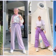 Belum Redup, Ini Potret 9 Hijabers dengan Busana Serba Lilac yang Menawan dan Manis!