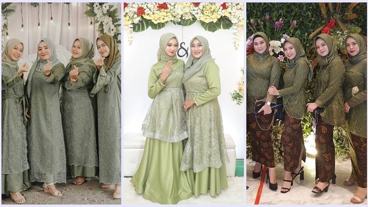 8 Model Kebaya Hijau Olive yang Pas Dipakai Kondangan