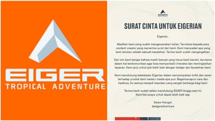 Akhir Polemik Surat Teguran Eiger kepada Youtuber karena Review Produk, Akui Salah dan Minta Maaf