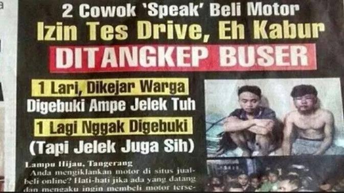 Menolak Lupa, Kamu Pasti Masih Geleng Kepala Saat Baca 11 Judul Berita di Koran ini. Kocak Bener!