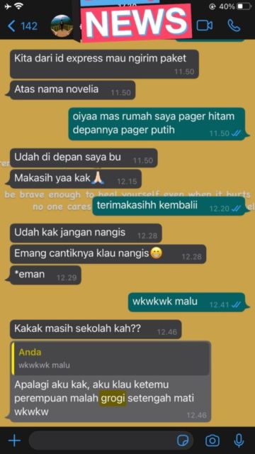 11 Deretan Chat Kocak Kurir Paket dan Penerimanya ini Bakal Bikin Kamu Senyum-Senyum Sendiri~ :D