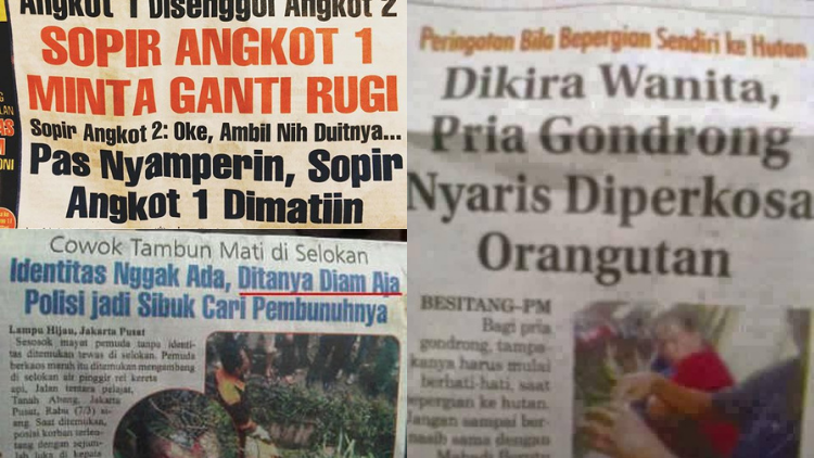 Menolak Lupa, Kamu Pasti Masih Geleng Kepala Saat Baca 11 Judul Berita di Koran ini. Kocak Bener!