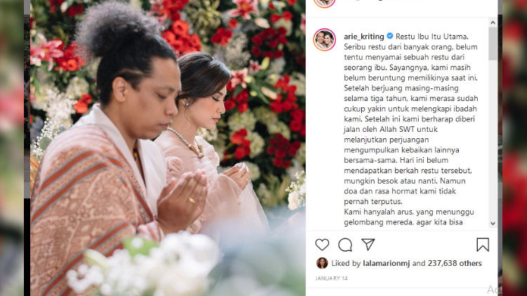 7 Artis ini Tetap Melangsungkan Pernikahan, Meski Nggak Mendapatkan Restu dari Orang Tua