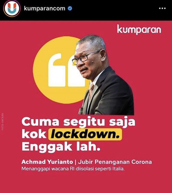 Setahun Perayaan Corona di Indonesia; Pemerintah Dulu Pernah Bercanda Begini lo. Ada yang Ingat?