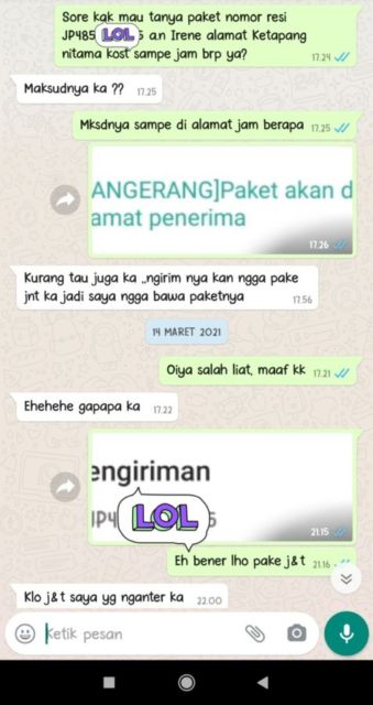 11 Deretan Chat Kocak Kurir Paket dan Penerimanya ini Bakal Bikin Kamu Senyum-Senyum Sendiri~ :D