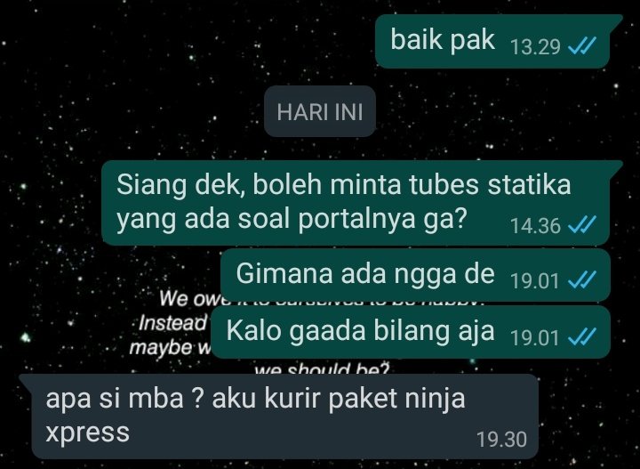 11 Deretan Chat Kocak Kurir Paket dan Penerimanya ini Bakal Bikin Kamu Senyum-Senyum Sendiri~ :D