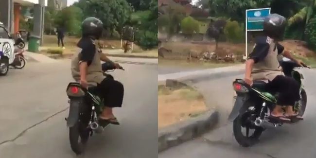 Alasan Kaum Bapak-Bapak Hobi Pakai Helm Bawaan dari Dealer. Bapakmu Gini Juga?