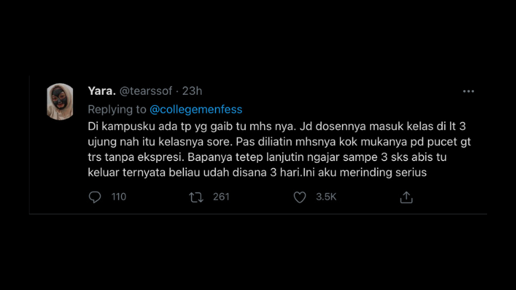 11 Cerita Horor Dunia Perkampusan Paling Seram dari Warganet. Pernah Dengar yang Beginian?