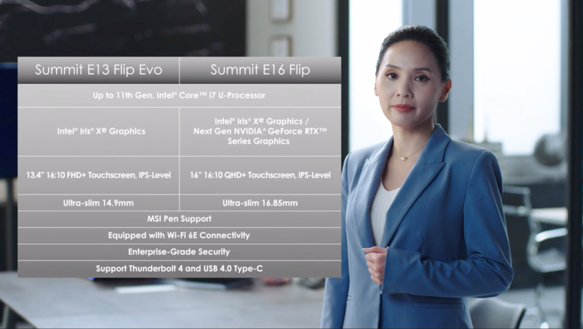 MSI Global Perkenalkan Dua Laptop Profesional Bisnis Terbaru, Summit E13 Flip Evo dan Summit E16 Flip