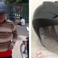 Alasan Kaum Bapak-Bapak Hobi Pakai Helm Bawaan dari Dealer. Bapakmu Gini Juga?