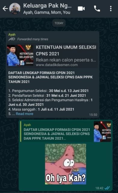 10 Balasan Chat Para Anak yang Nggak Mau Ikut Tes CPNS tapi Terus Dikodein sama Orangtua