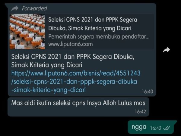 10 Balasan Chat Para Anak yang Nggak Mau Ikut Tes CPNS tapi Terus Dikodein sama Orangtua