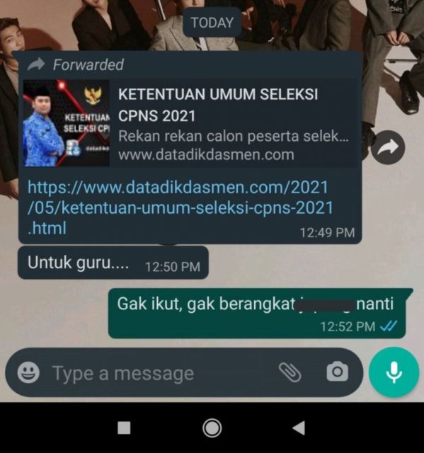 10 Balasan Chat Para Anak yang Nggak Mau Ikut Tes CPNS tapi Terus Dikodein sama Orangtua