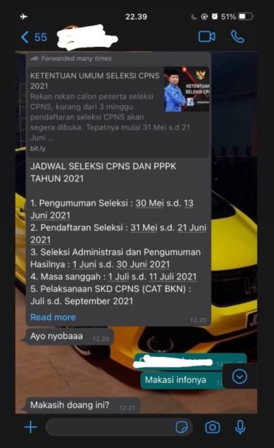 10 Balasan Chat Para Anak yang Nggak Mau Ikut Tes CPNS tapi Terus Dikodein sama Orangtua