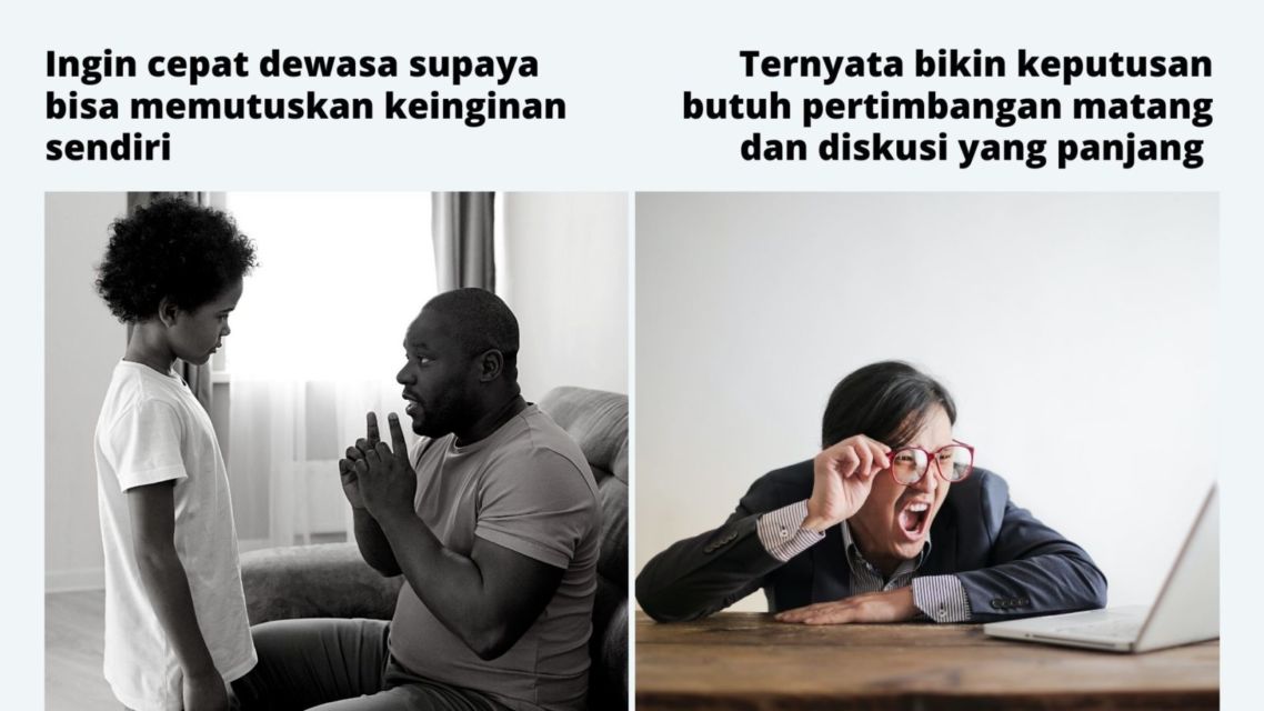 Kocaknya 8 Meme Ekpektasi Anak Kecil pada Orang Dewasa yang Ternyata Nggak Sesuai Kenyataan