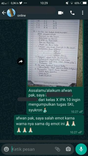 Sebelum Balas Chat dari Guru, Pastikan Matamu Benar-Benar Melek. Daripada Jadinya Nanti Ngaco Gini~