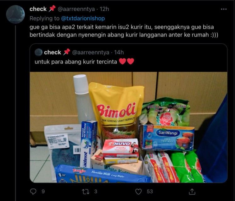 Beragam Simpati dan Dukungan Warganet untuk Kurir Ekspedisi Menjelang Lebaran. Respek Banget!