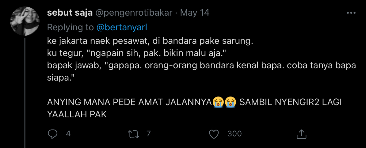 Ditanya Tentang Kelakuan Absurd Bapaknya, Warganet Twitter Berbagi Cerita Kocak Mereka