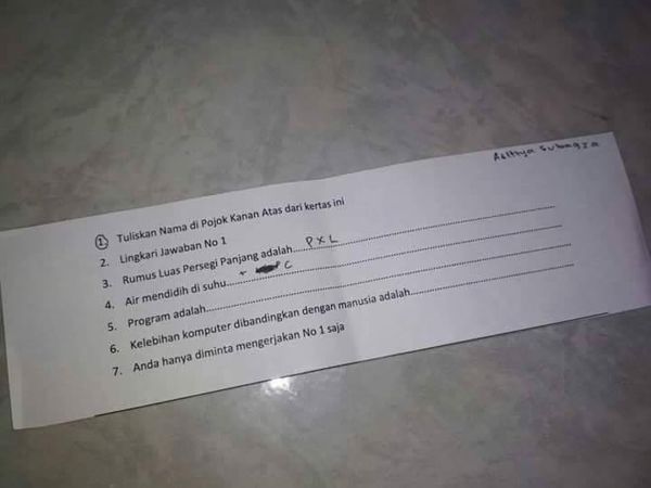 13 Soal Ujian ini Bikin Anak Sekolah Zaman Sekarang Wajib Bisa Mengontrol Emosi. Sabaaaarrr~