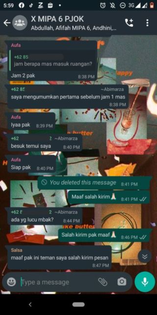 Sebelum Balas Chat dari Guru, Pastikan Matamu Benar-Benar Melek. Daripada Jadinya Nanti Ngaco Gini~