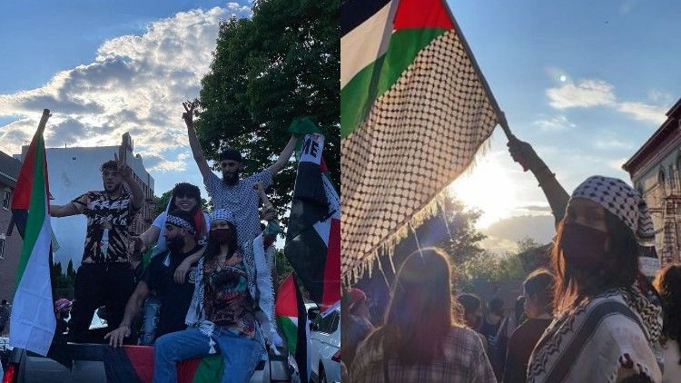 Tunjukkan Dukungan untuk Palestina, Bella Hadid Turun ke Jalan Demi Gaungkan Keadilan