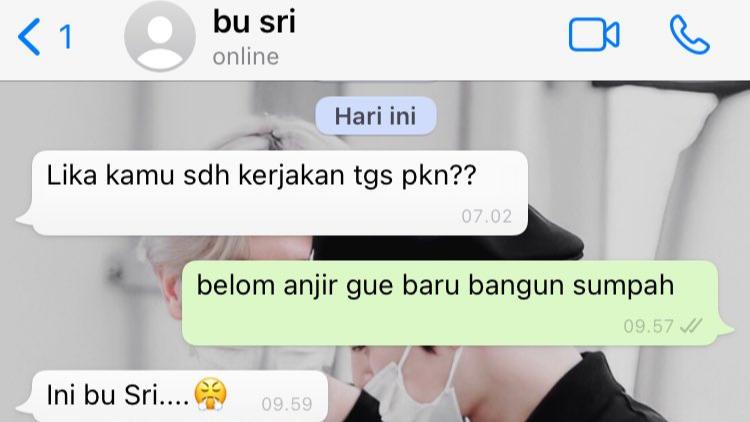 Sebelum Balas Chat dari Guru, Pastikan Matamu Benar-Benar Melek. Daripada Jadinya Nanti Ngaco Gini~