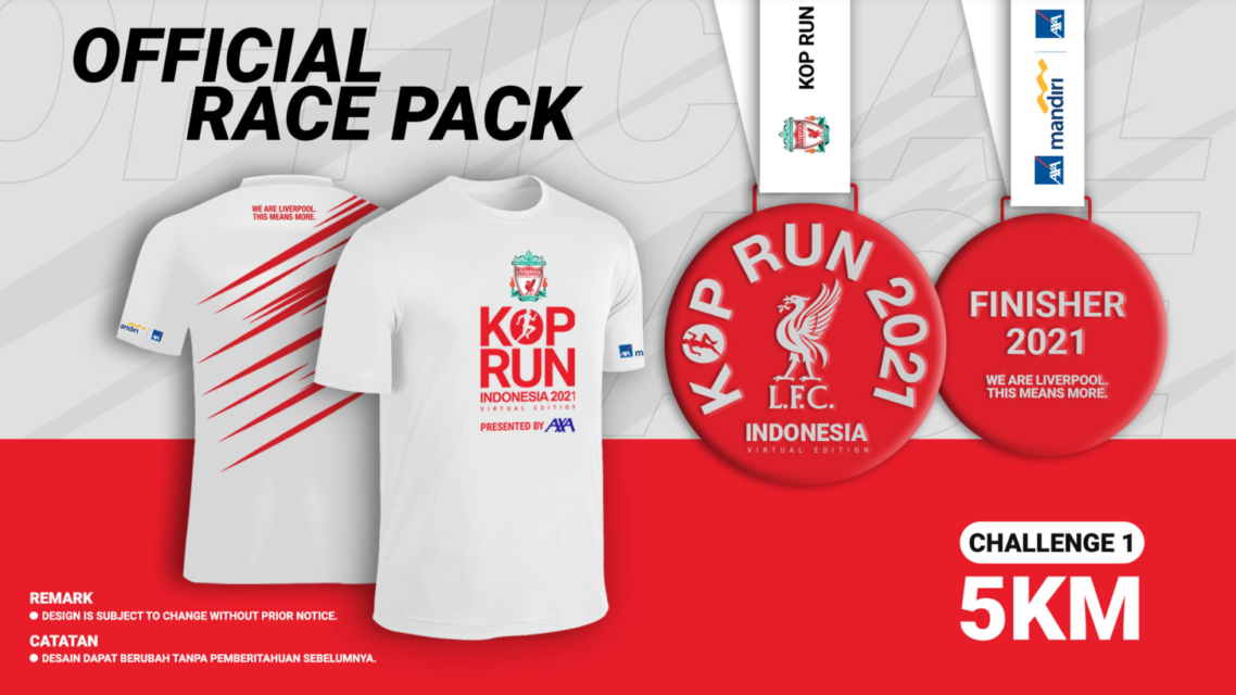 AXA Bersama Liverpool FC Gelar Kop Run Indonesia 2021, Event Virtual Penuh Tantangan untuk Para Pecinta Lari