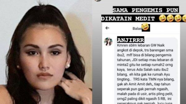 Disebut Pelit oleh Pengemis, Ayu Ting Ting Dibela Warganet: Kalau Pengen THR ya Kerja!