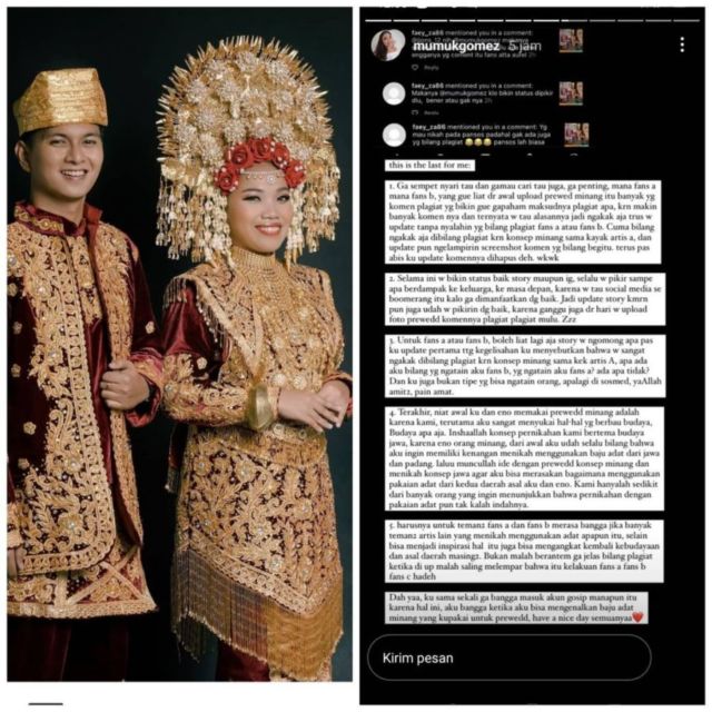 Foto Prewed Pakai Suntiang Dituding Plagiat Atta-Aurel, Mumuk Gomez: Emang Orang Minang Mereka Aja?