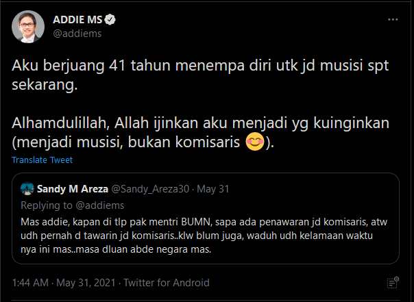 Dituding Iri karena Abdee Slank Jadi Komisaris Telkom, Begini Jawaban Addie MS