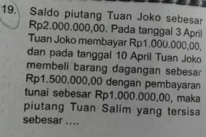 Mungkin ini Penyebab Anak Sekolah Zaman Sekarang Makin Pusing. Soal Ujiannya Aja Begini~