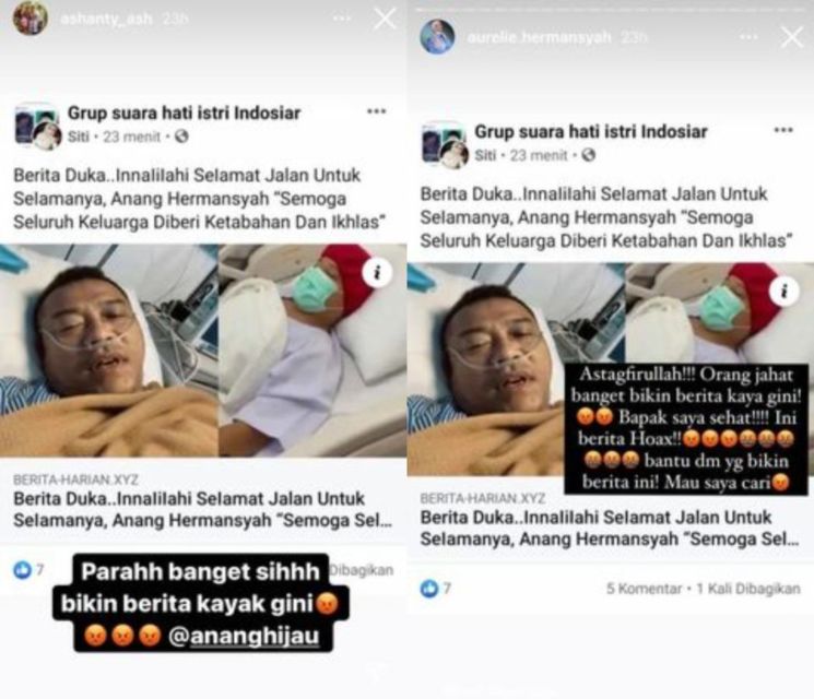 Sang Ayah Diberitakan Meninggal Dunia, Aurel Hermansyah Murka: Jahat Banget! Bakal Saya Cari!