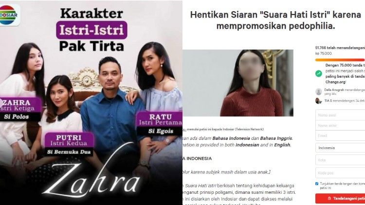 Pemeran Zahra di “Suara Hati Istri” Bakal Diganti, Petisi Agar Sinetron itu Dihentikan Trending