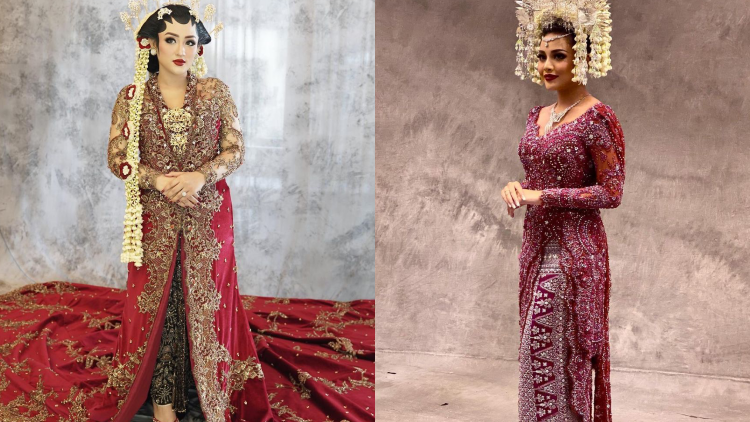 7 Ide Kebaya Resepsi Nuansa Merah Karya Tangan Para Desainer Indonesia. Cantik Semua!