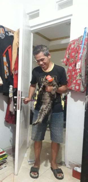 11 Potret Bapak Lebih Sayang sama Kucing daripada Anak Sendiri. Susah Kalau Udah Begini mah :D