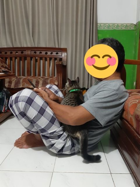 11 Potret Bapak Lebih Sayang sama Kucing daripada Anak Sendiri. Susah Kalau Udah Begini mah :D