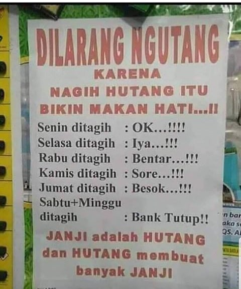 11 Peringatan Anti Ngutang ini Bikin Siapapun yang Mau Ngutang Jadi Mikir