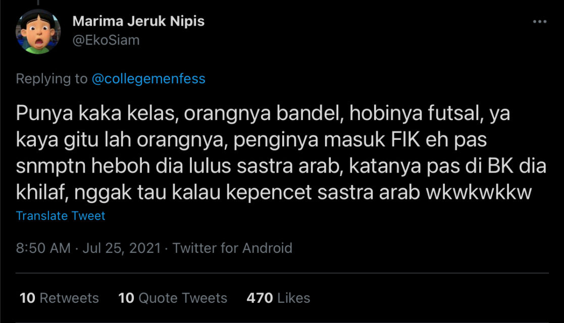 Kocaknya Curhatan Warganet Tentang Salah Jurusan. Drama Awal Kuliah Aja Udah Begini, Gimana Nanti~