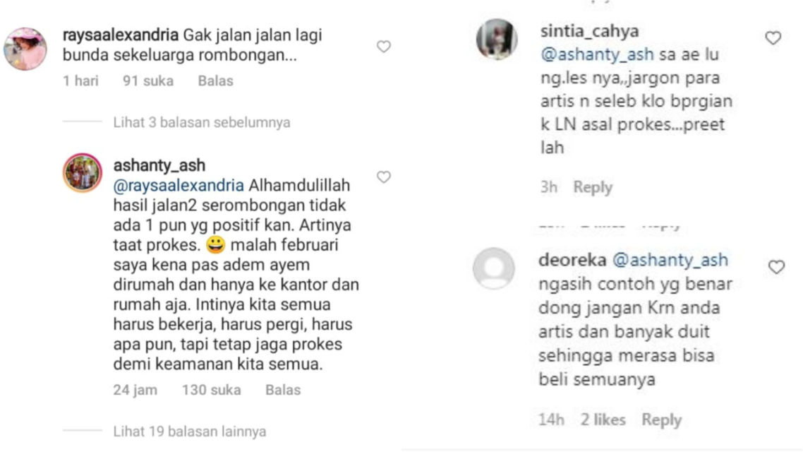 Sampaikan Apresiasi terhadap Kerja Keras Nakes, Ashanty Malah Disindir Warganet Soal Liburan