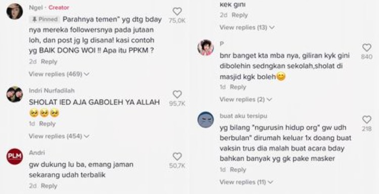 Pamer Pesta Ulang Tahun Saat PPKM, Publik Tuntut Satgas Covid Tindak Tegas Seleb Tiktok Juy Putri