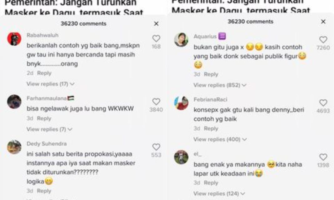 Soroti Penggunaan Masker di Dagu, Ridwan Kamil Balas Lawakan Densu-Uya Kuya dengan Gaya Khaby Lame