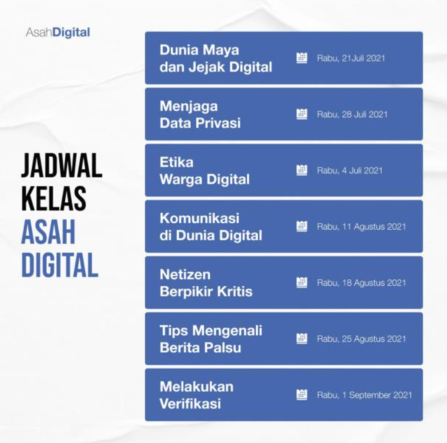 Bersama Facebook, Kemkominfo dan Siberkreasi Akan Gelar 'Kelas Asah Digital' Mulai 21 Juli 2021