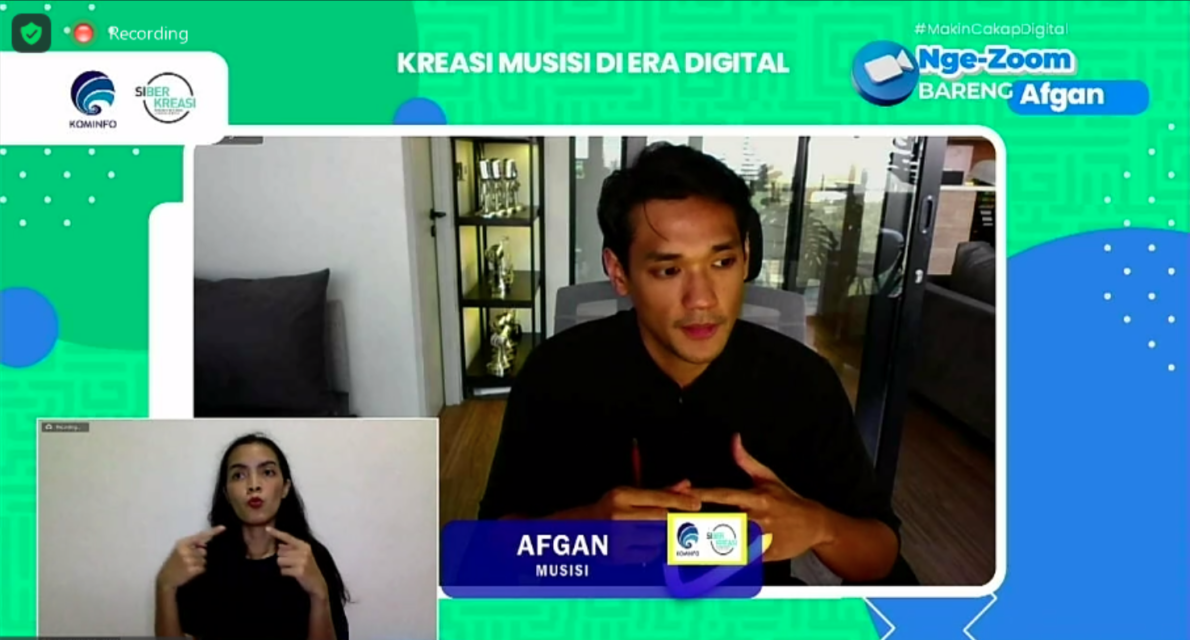 Afgan dan Aulion Bicara Tentang Kreativitas dalam Kegiatan Literasi Digital Kemkominfo Bersama Siberkreasi