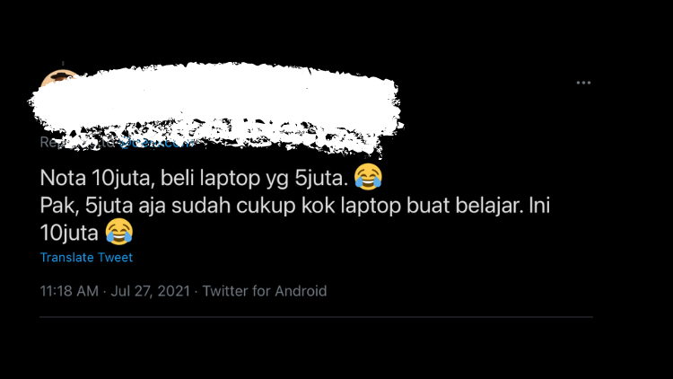 Viral Rencana Pemerintah Anggarkan Laptop Seharga 10 Juta per Unit, Begini Respons Warganet