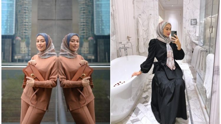 9 Trik Pakai Hijab yang Motifnya Ramai. Nggak Terkesan Heboh dan Tetap Terlihat Elegan