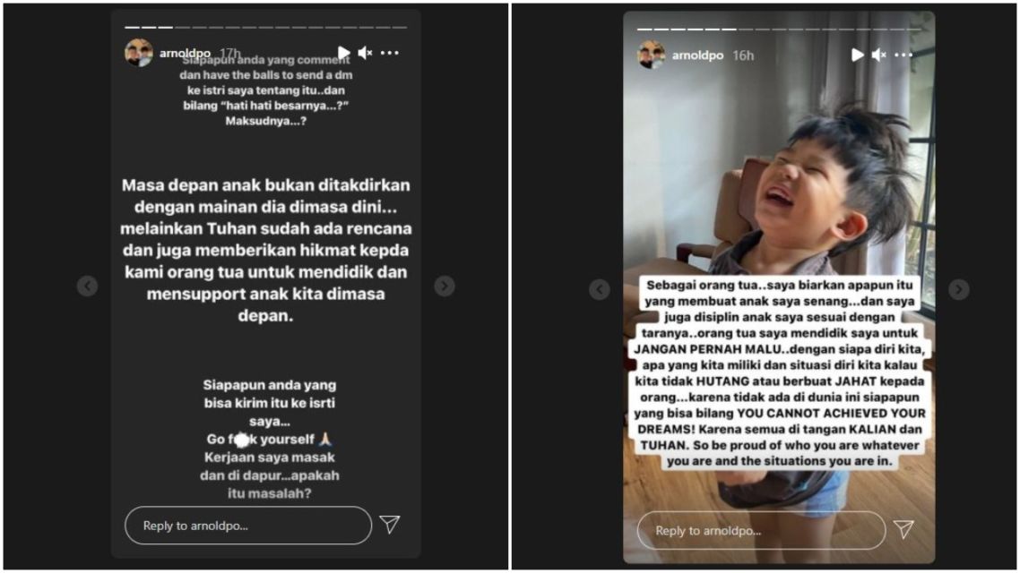 Putranya Di-bully karena Mainan Boneka, Chef Arnold Geram: Masa Depan Anak Tak Bergantung Mainan