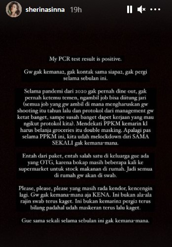 Nggak Keluar Rumah ataupun Berkontak dengan Orang Lain, Sherina Kaget Tetap Bisa Terpapar Covid-19