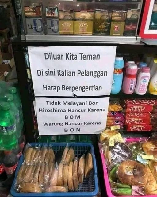 Nggak Cuma Tulisan Dilarang Ngutang, 11 Peringatan Kocak di Toko ini Bukti Susahnya Hadapi Pembeli