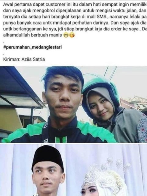 Potret Driver Ojol Ketika Lagi Jatuh Cinta. Bucin Adalah Hak Semuanya!